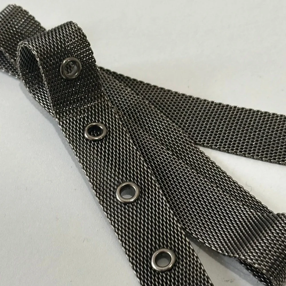 Vintage 80's Silvertone Metal Mesh Belt‎ Length Adjustable